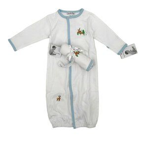 Magnolia Baby Size 3M Converter Gown with Burp Cloth Bundle